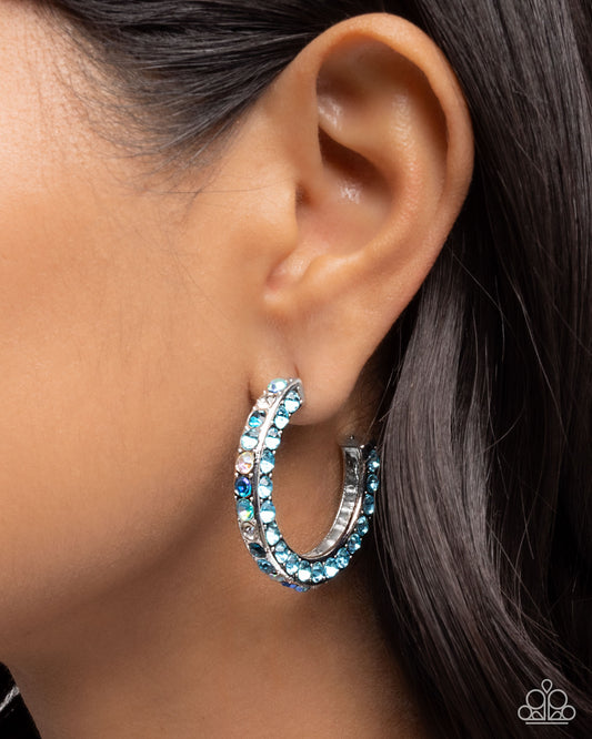 High-Level Haute - blue - Paparazzi earrings