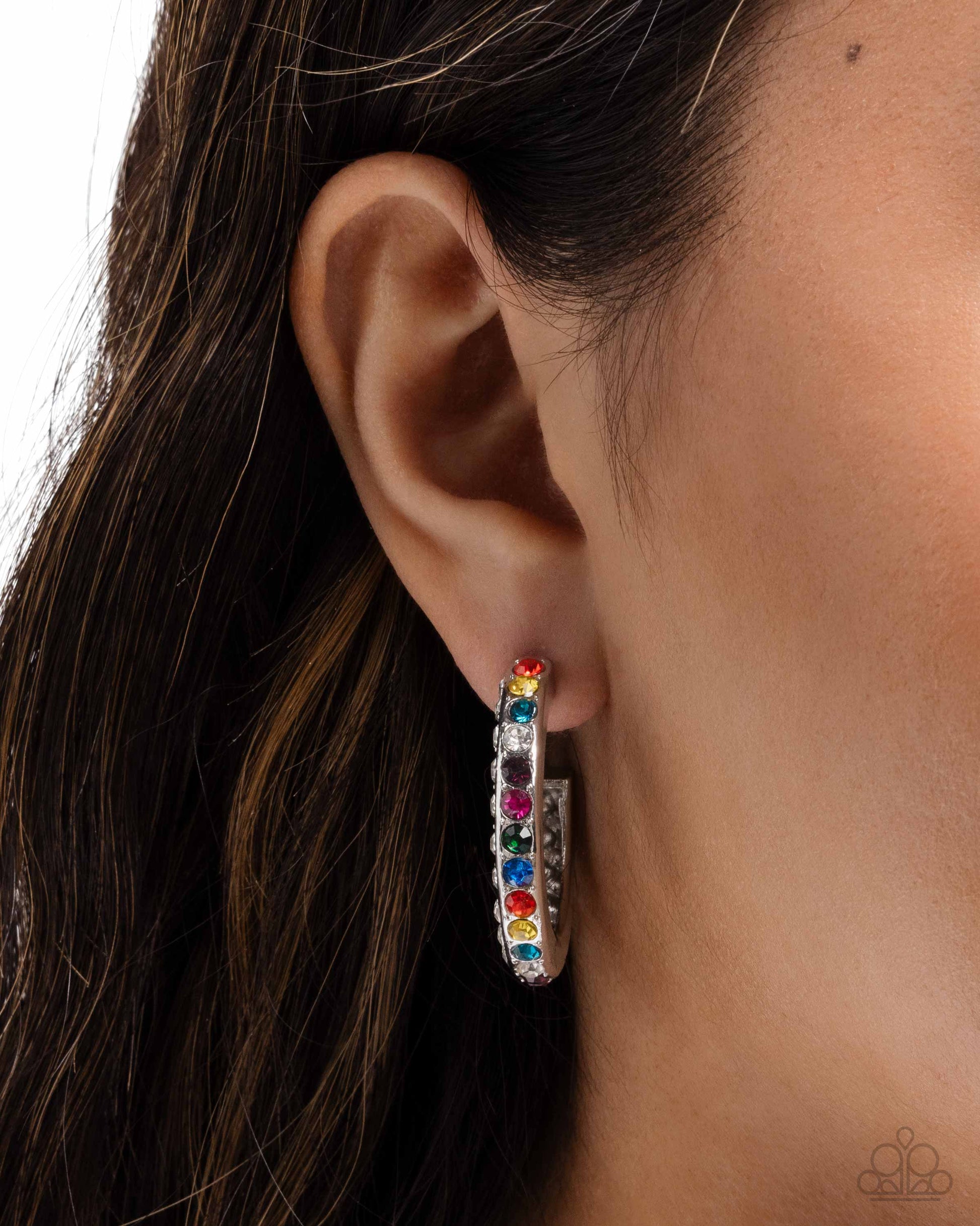 High-Level Haute - multi - Paparazzi earrings