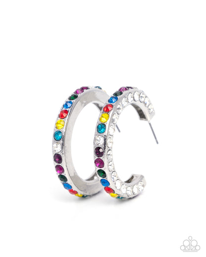 High-Level Haute - multi - Paparazzi earrings