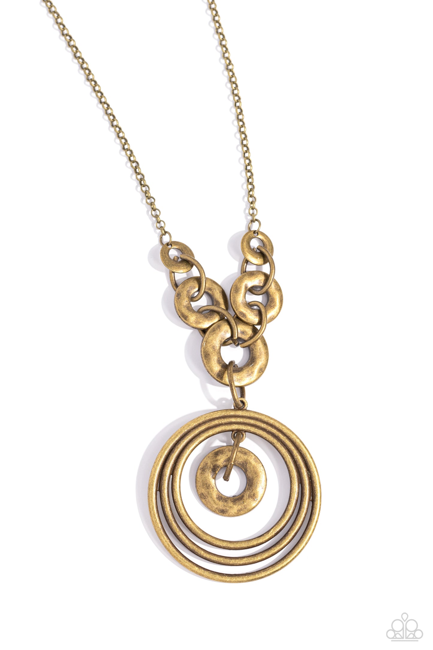 High HOOPS - brass - Paparazzi necklace