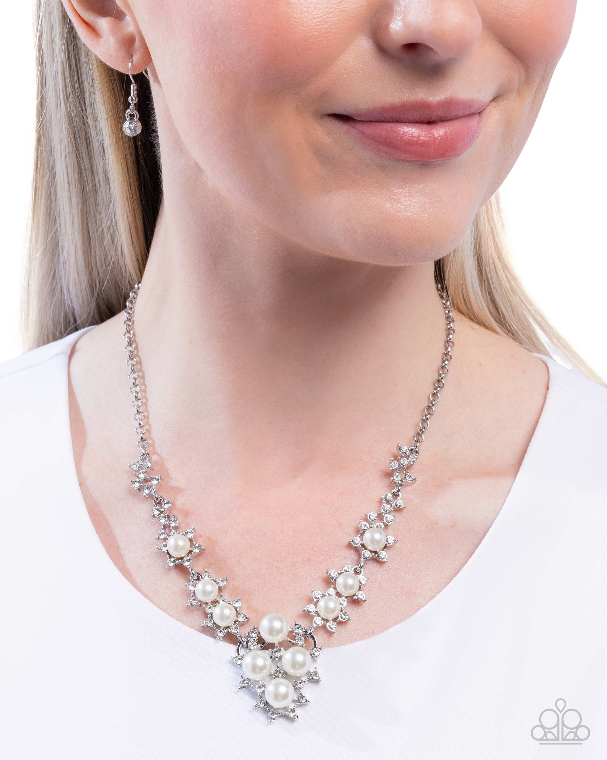 High Tea - white - Paparazzi necklace
