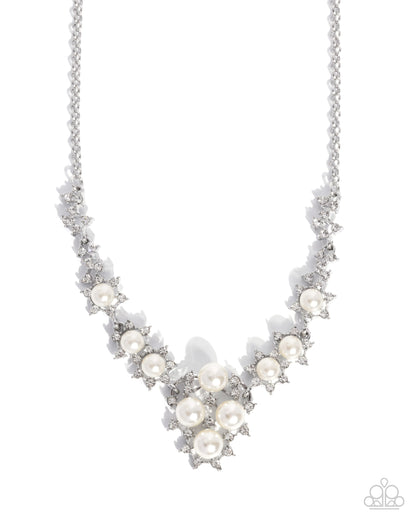 High Tea - white - Paparazzi necklace