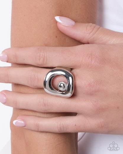 High and Haughty - silver - Paparazzi ring