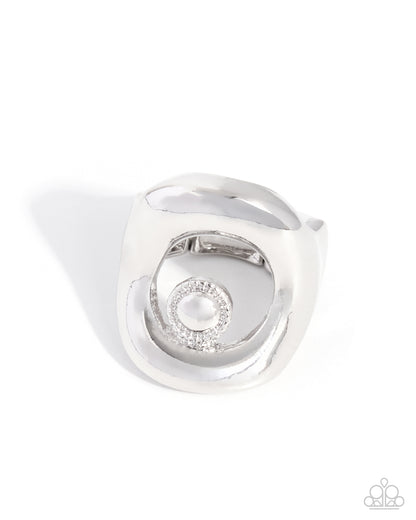 High and Haughty - silver - Paparazzi ring