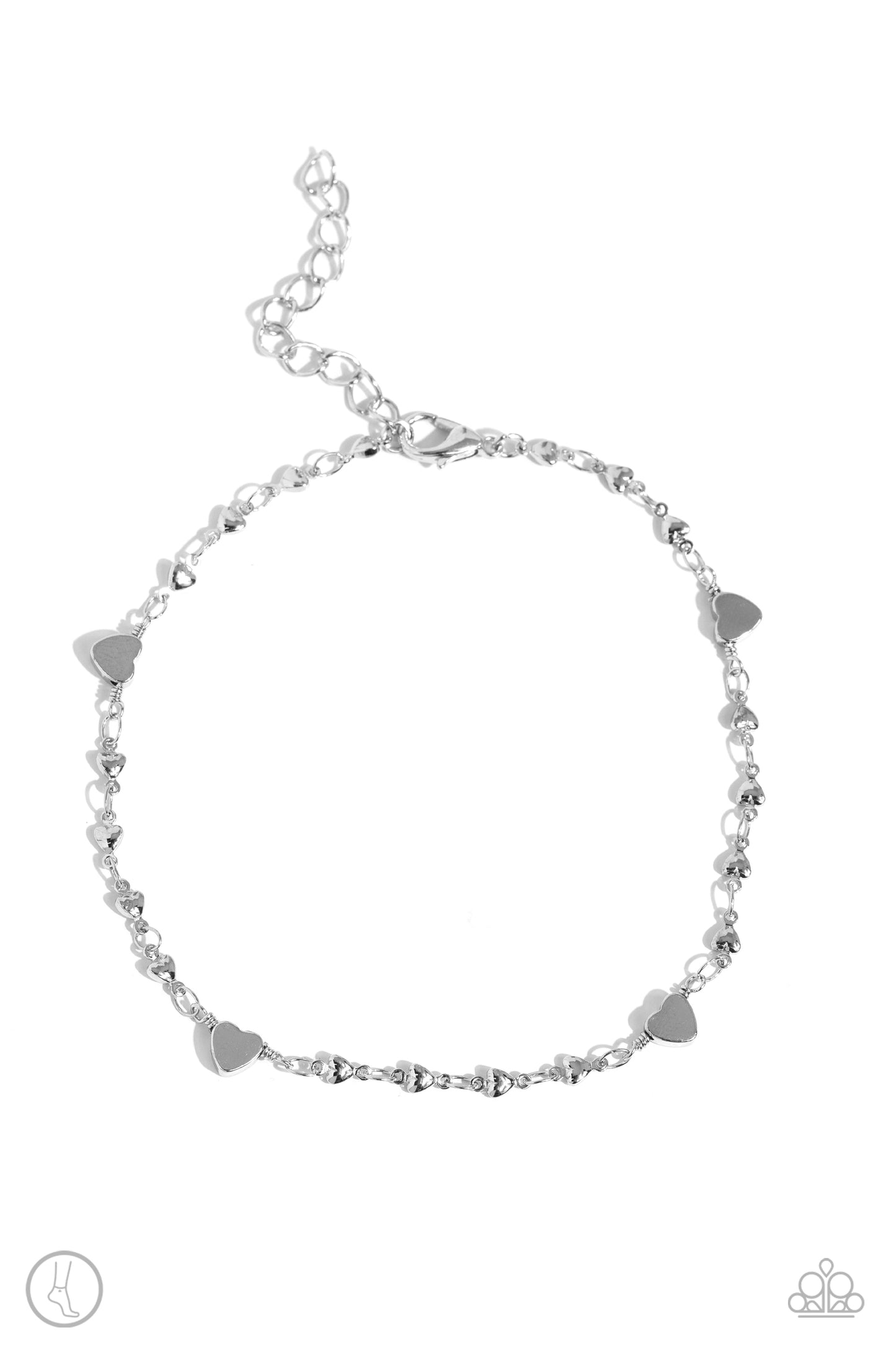 Highlighting My Heart - silver - Paparazzi anklet