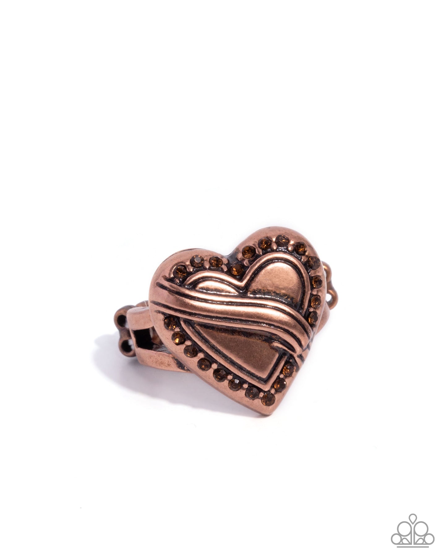 Hint of Heartbreak - copper - Paparazzi ring