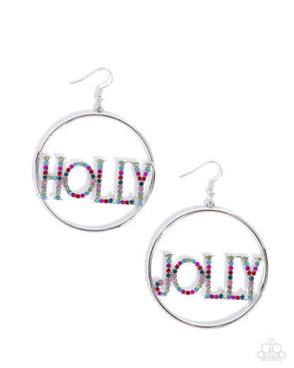 Holly Jolly - multi - Paparazzi earrings