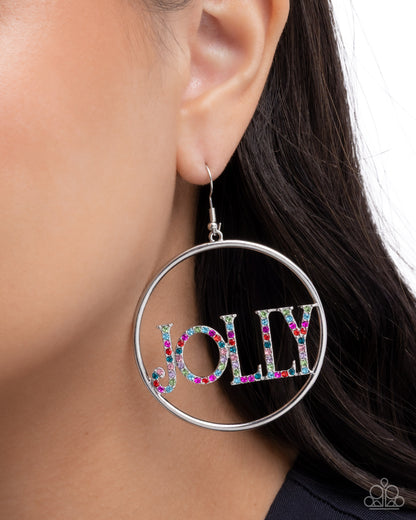 Holly Jolly - multi - Paparazzi earrings