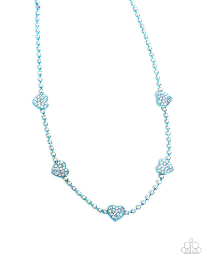 Homecoming Hearts - blue - Paparazzi necklace