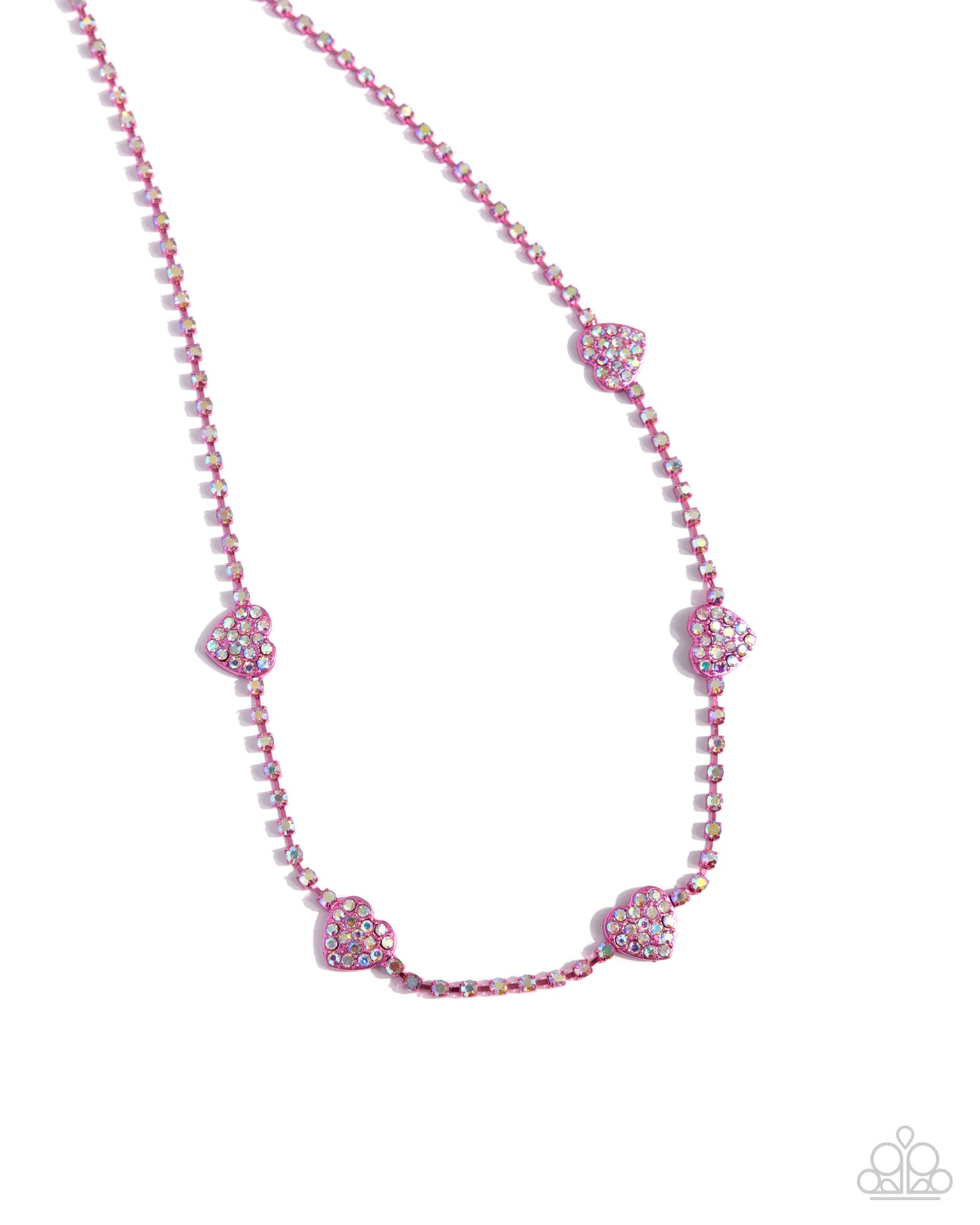 Homecoming Hearts - pink - Paparazzi necklace