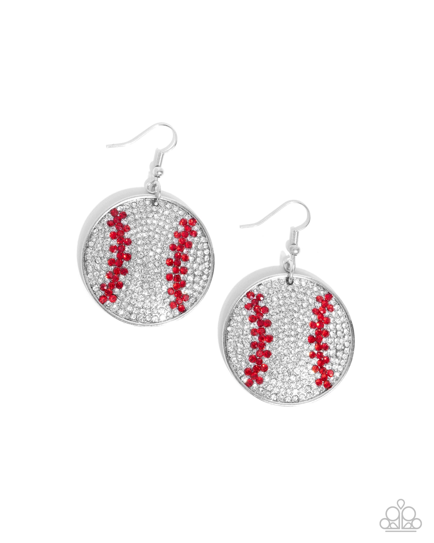 Homerun Haute - white - Paparazzi earrings