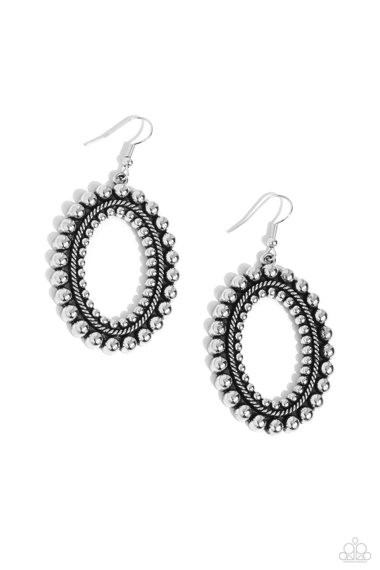 Homestead Hideaway - silver - Paparazzi earrings