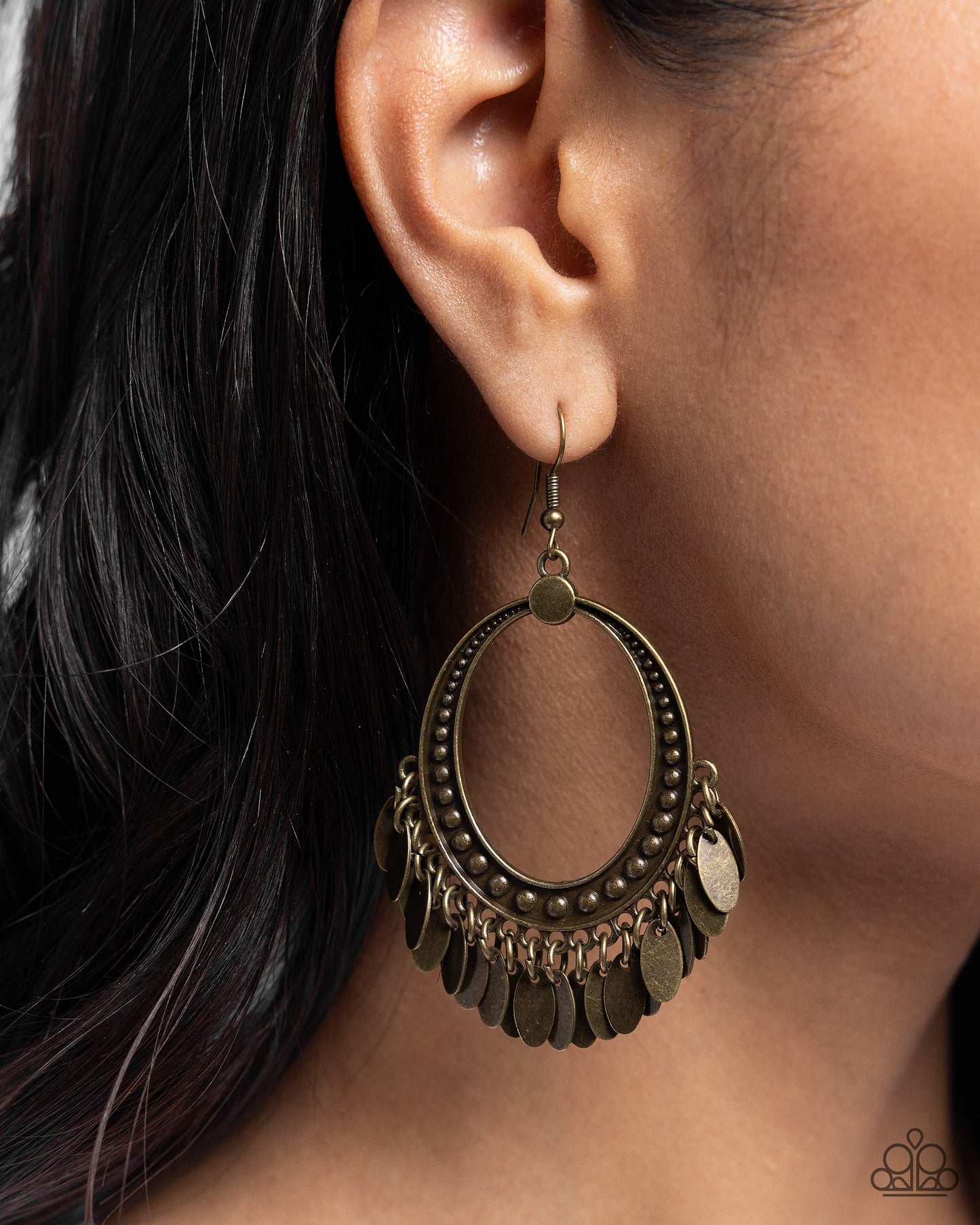 Homestead Hustle - brass - Paparazzi earrings