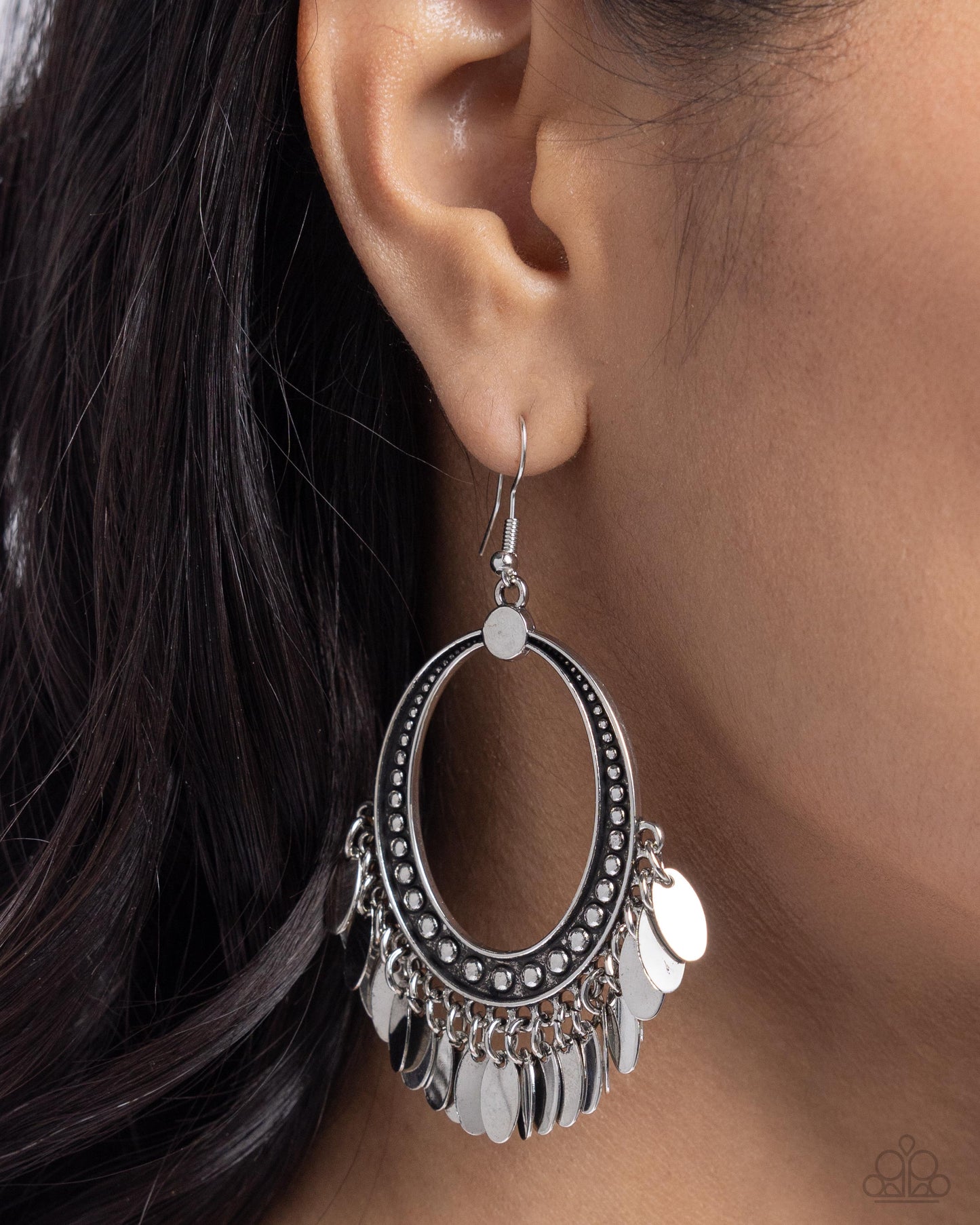 Homestead Hustle - silver - Paparazzi earrings