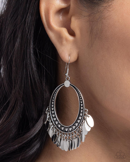 Homestead Hustle - silver - Paparazzi earrings