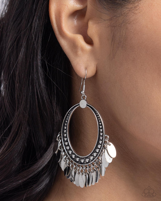Homestead Hustle - silver - Paparazzi earrings