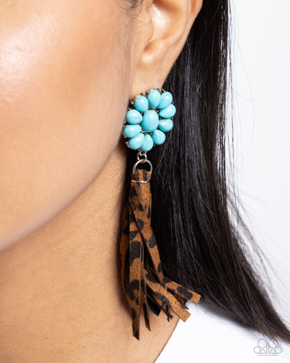 Hometown Hero - blue - Paparazzi earrings