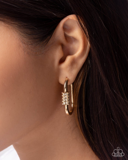 Honest Hardware - gold - Paparazzi earrings