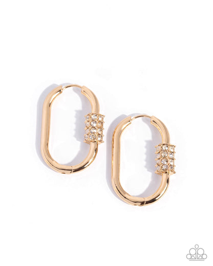 Honest Hardware - gold - Paparazzi earrings