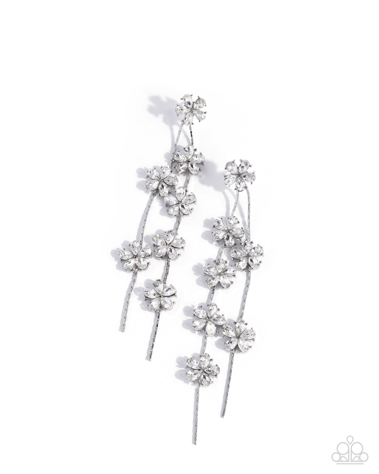 Honeymoon Homage - white - Paparazzi earrings