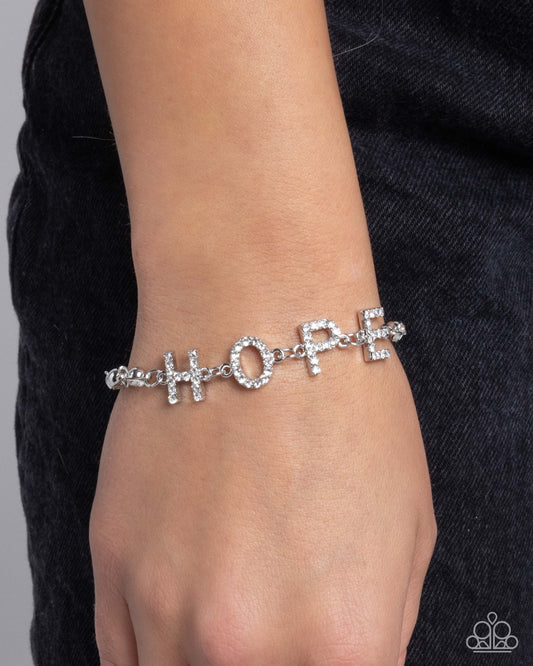 Honorable Hope - white - Paparazzi bracelet