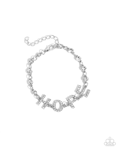 Honorable Hope - white - Paparazzi bracelet