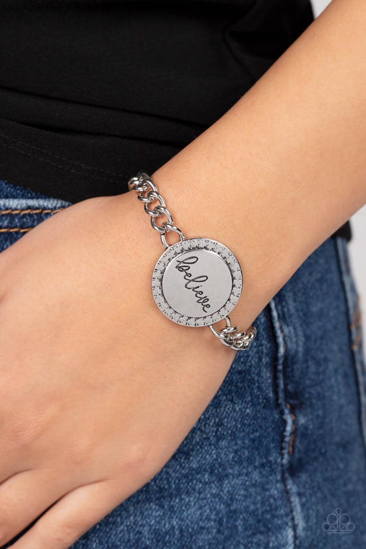 Hope and Faith - silver - Paparazzi bracelet
