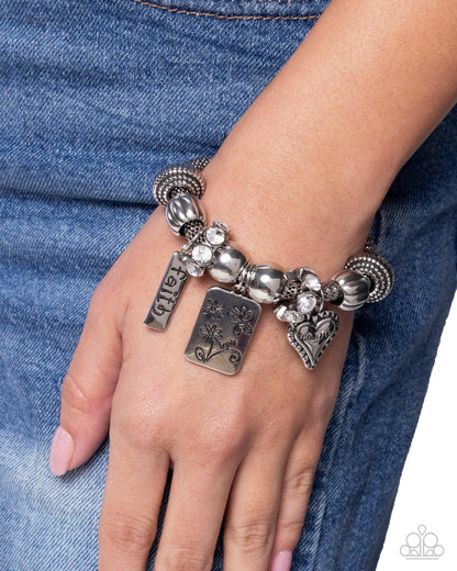 Hopeful Hangout - white - Paparazzi bracelet