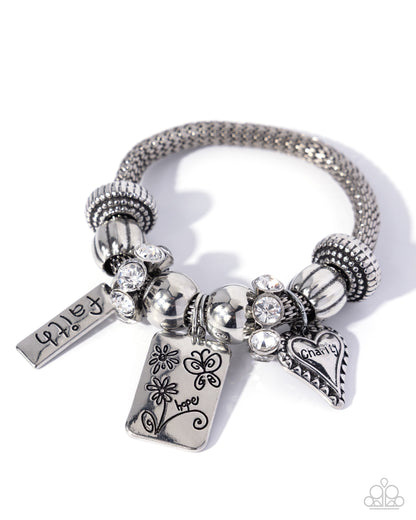 Hopeful Hangout - white - Paparazzi bracelet