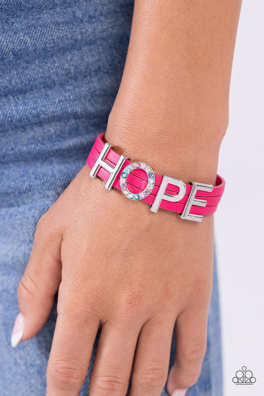 Hopeful Haute - pink - Paparazzi bracelet