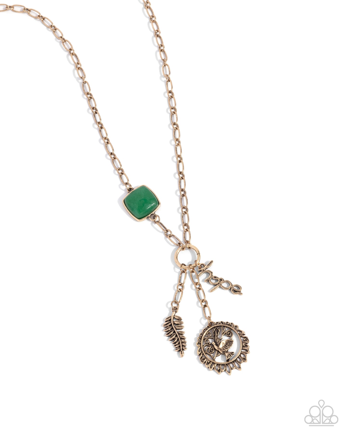 Hopeful Heights - green - Paparazzi necklace