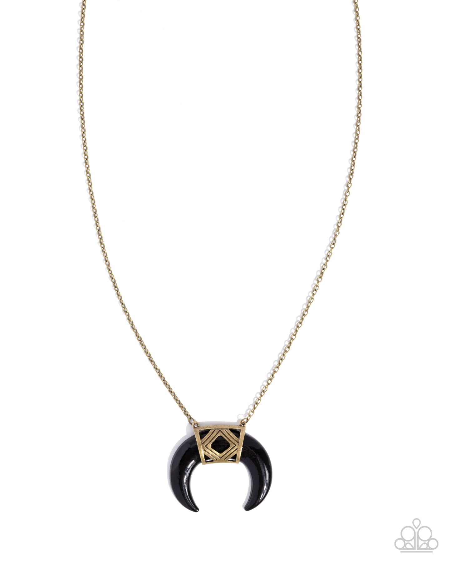 Horn Haute - brass - Paparazzi necklace