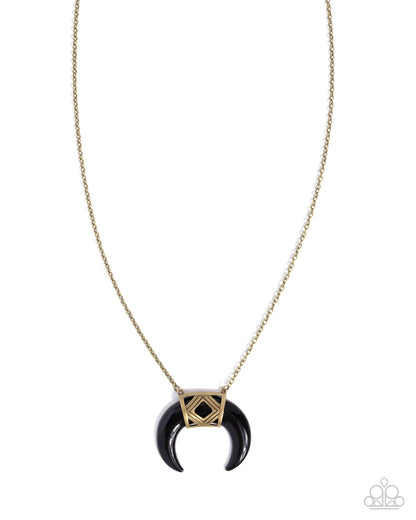 Horn Haute - brass - Paparazzi necklace