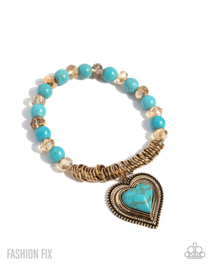 Horseshoe Heartthrob - gold - Paparazzi bracelet