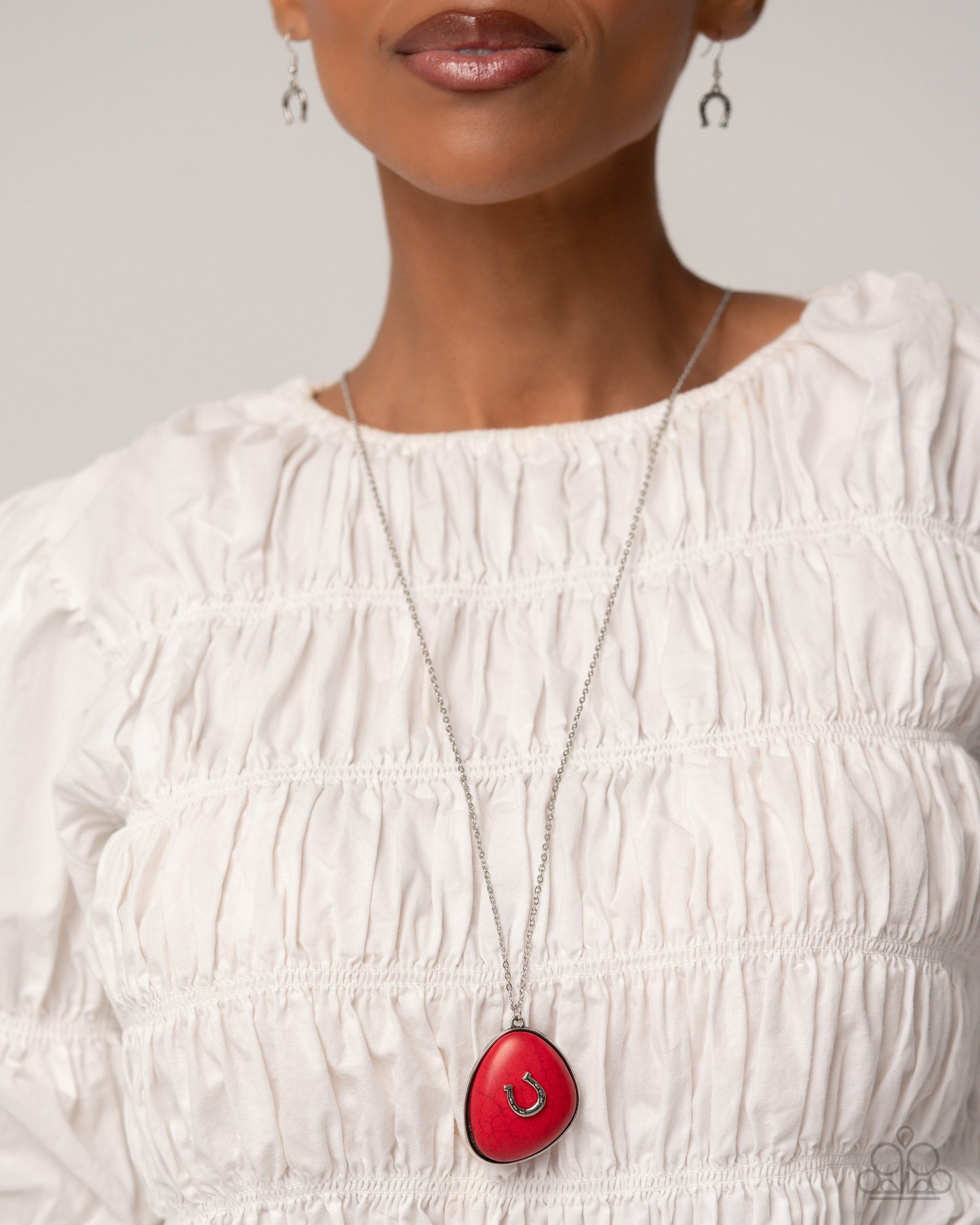 Horseshoe Hoedown - red - Paparazzi necklace