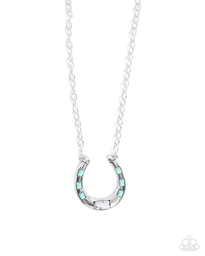 Horseshoe Homage - white - Paparazzi necklace
