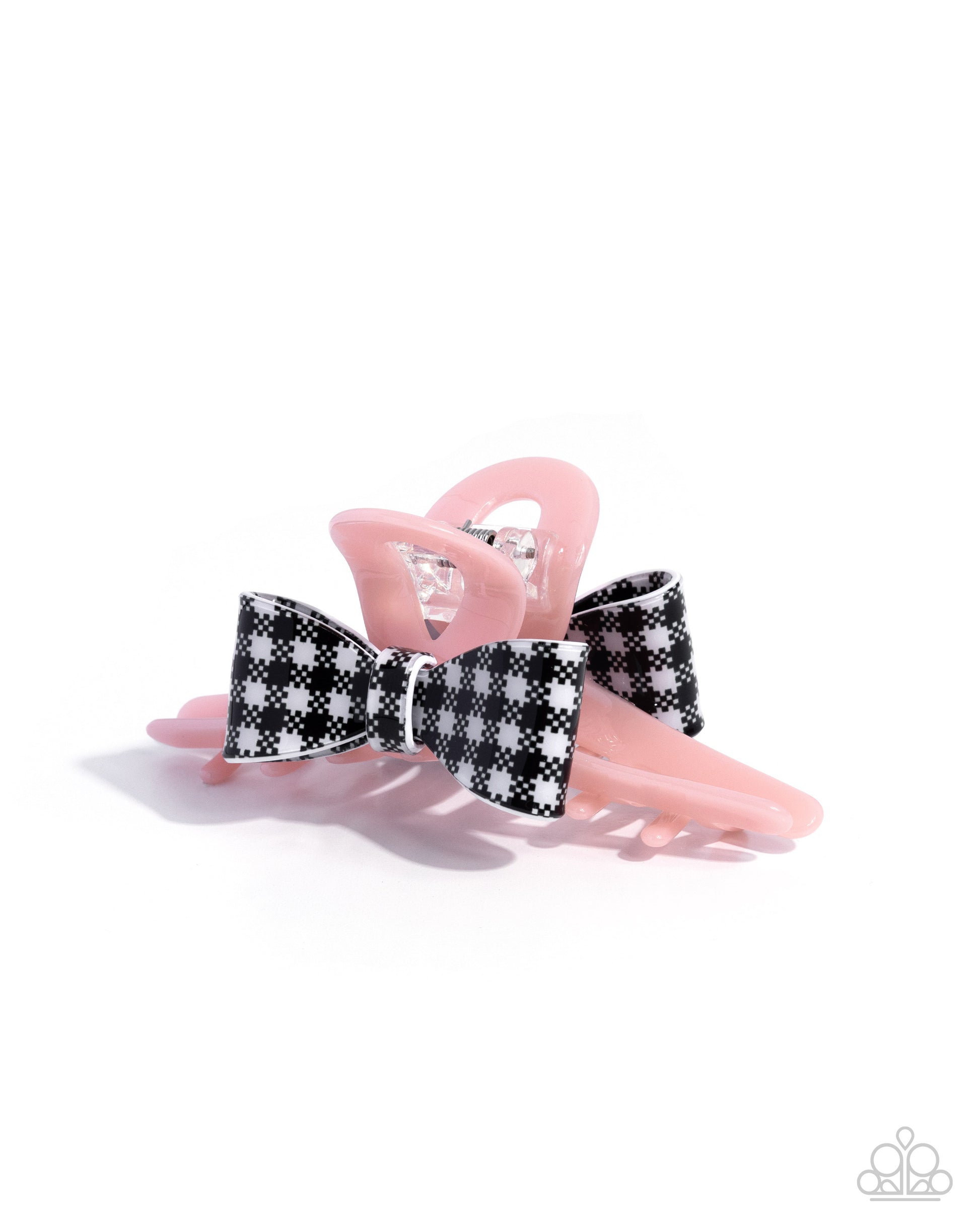 Houndstooth Hallmark - pink - Paparazzi hair clip