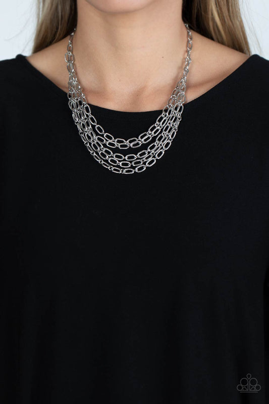 House of CHAIN - silver - Paparazzi necklace