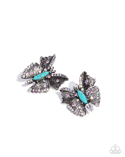 Hovering Harmony - blue - Paparazzi earrings