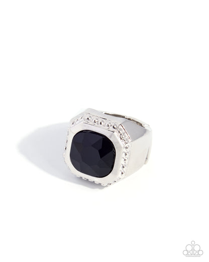Humble Halftime - black - Paparazzi MENS ring