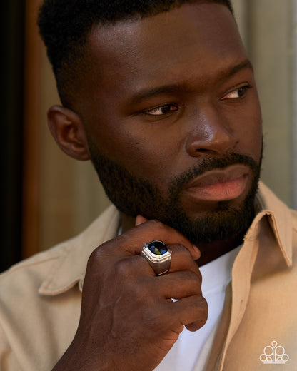 Humble Halftime - black - Paparazzi MENS ring