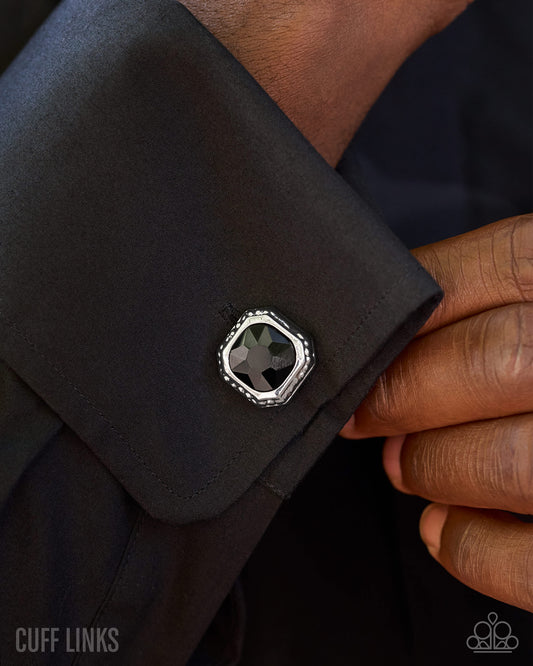 Humble Hallmark - black - Paparazzi MENS cuffllinks