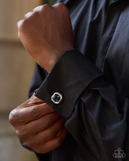 Humble Hallmark - black - Paparazzi MENS cuffllinks