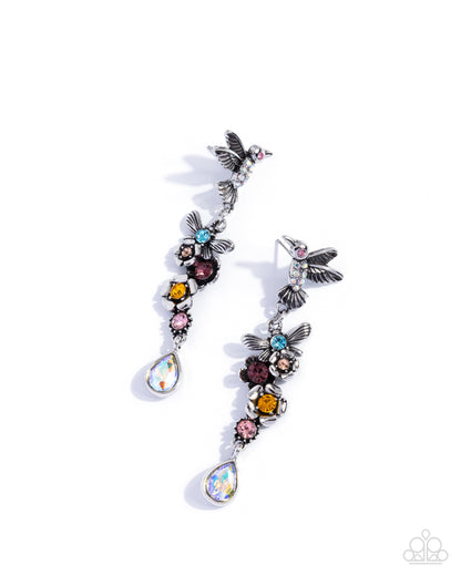 Hummingbird Hallmark - multi - Paparazzi earrings