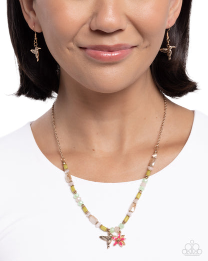 Hummingbird History - pink - Paparazzi necklace