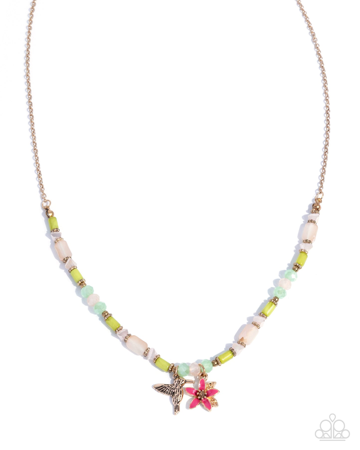 Hummingbird History - pink - Paparazzi necklace