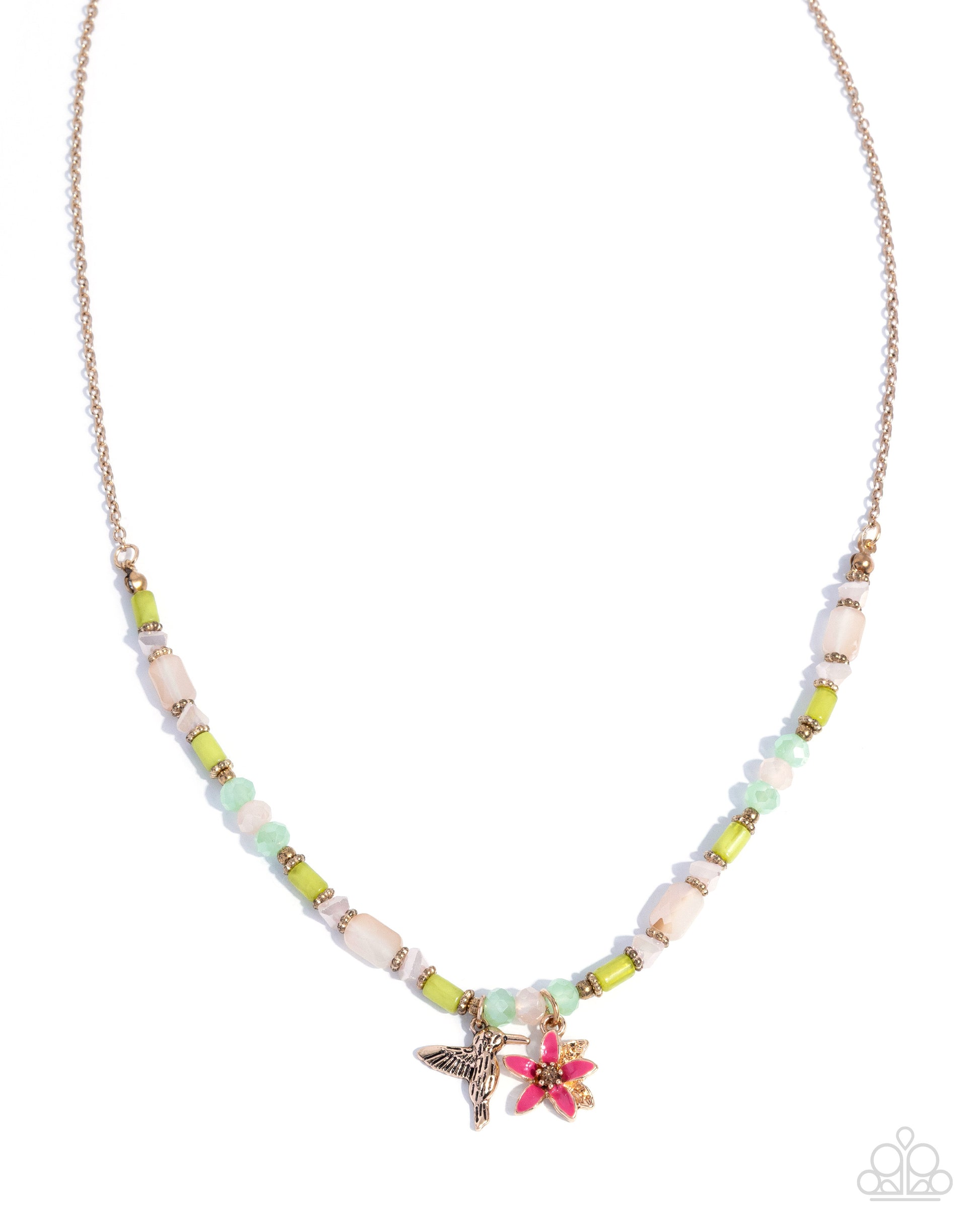 Hummingbird History - pink - Paparazzi necklace