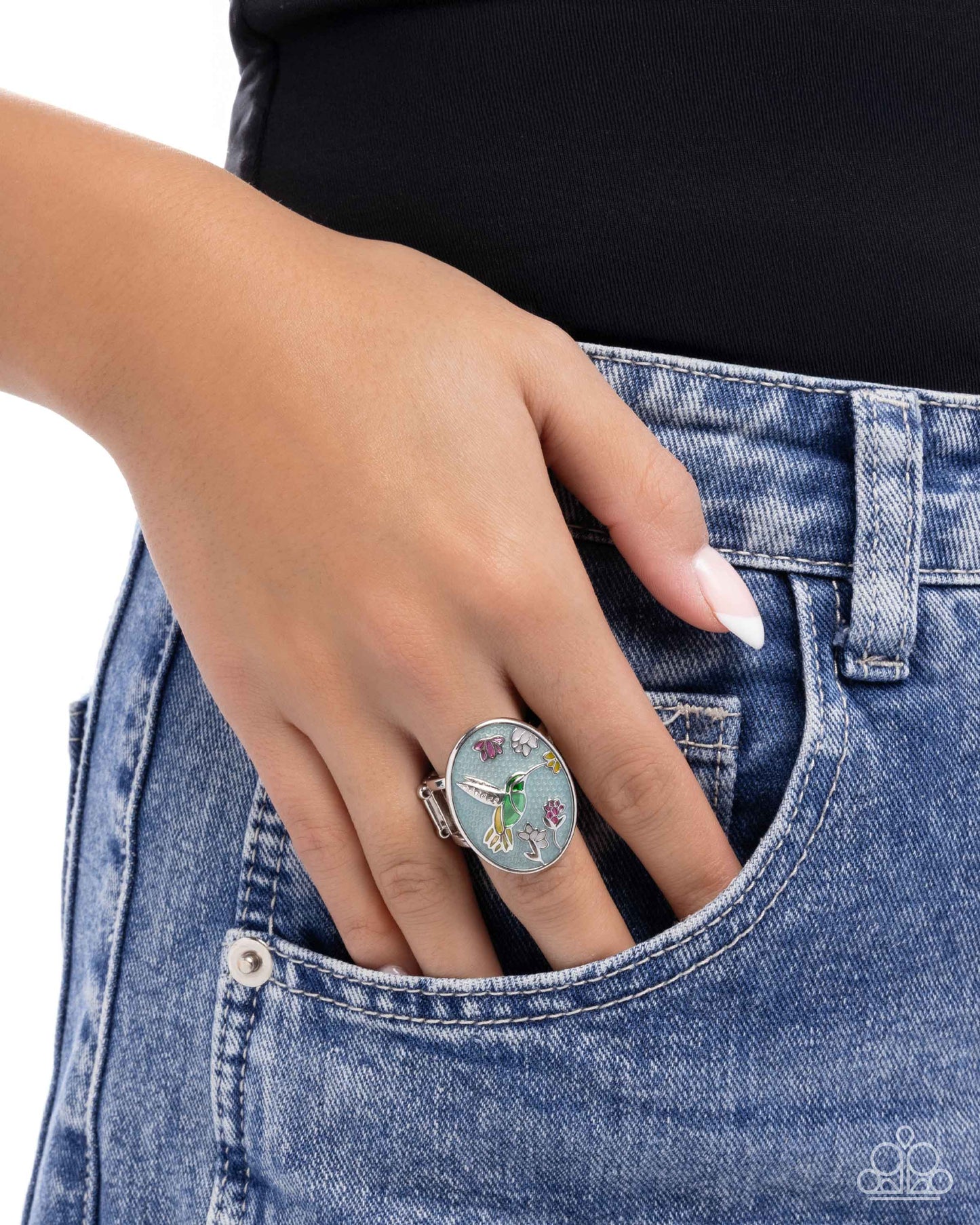 Hummingbird Hope - blue - Paparazzi ring