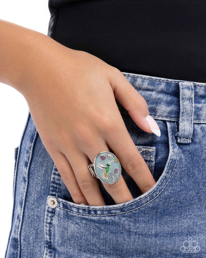Hummingbird Hope - blue - Paparazzi ring