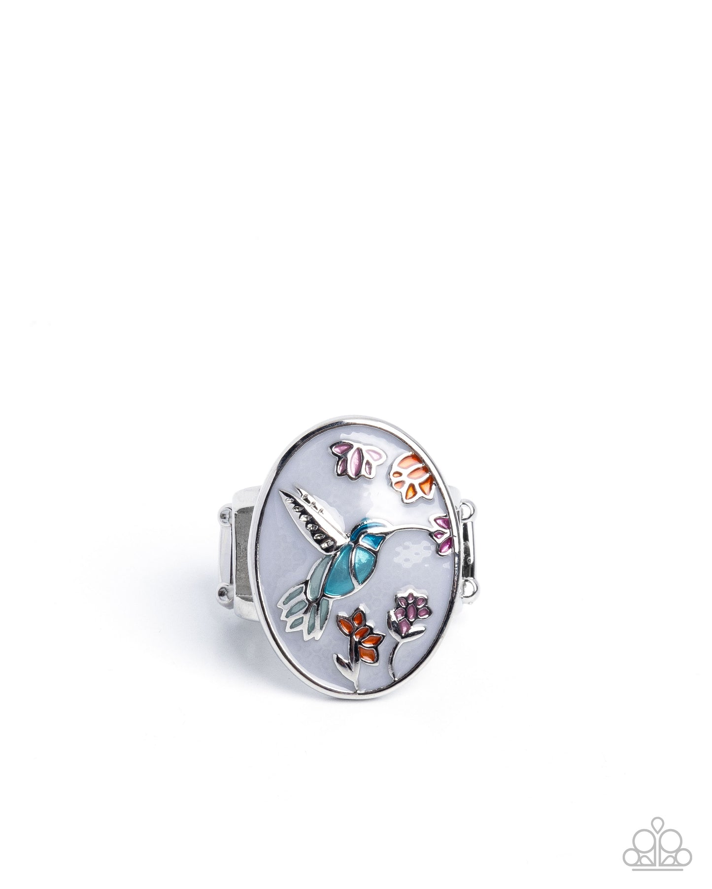 Hummingbird Hope - white - Paparazzi ring